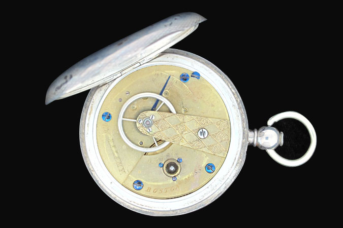 photo of the movement of William P. Allcott's pocket watch