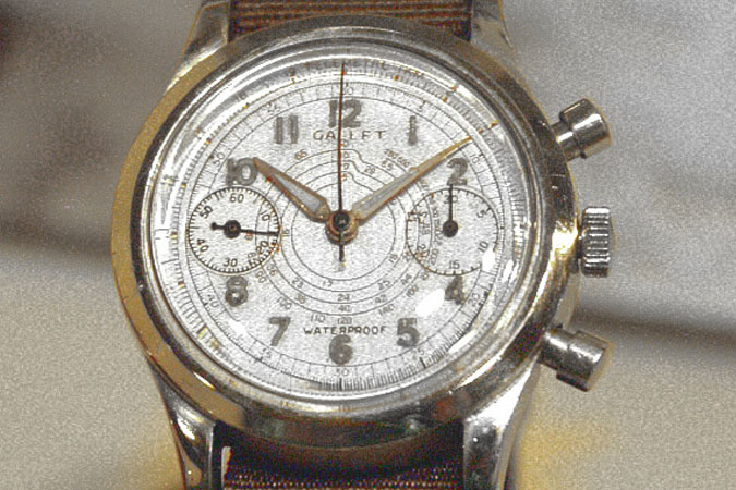 photograph of the front dial of Fred Gerretson's Wristwatch